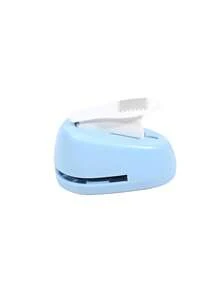 New Stamp Border DIY Punch Stamp Shape Craft Punch Embossing Machine Round Hole Punch Toothed Puncher Embosser(Shell Color Is Random)