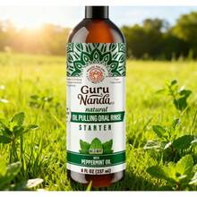 GuruNanda Natural Oil Pulling Mouthwash (8 Oz) - Alcohol-Free With Coconut & Peppermint Oil: Teeth Whitening, Fresh Breath & Gum Care - 1 - Xem 1