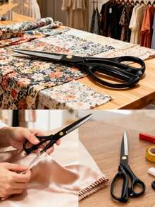 Kéo may chuyên nghiệp chịu lực 10 inch - Kéo siêu sắc bén cấp công nghiệp, thích hợp để cắt vải, da | Lý tưởng cho gia đình, văn phòng, nghệ sĩ và những người đam mê may vá. - Màu sắc và kiểu dáng ngẫu nhiên - Xem 10