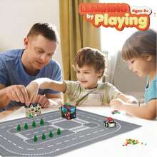 Fits Well With Our Existing HUIZDQ Jouet EnfantPack Base Plates For Street Street Building Toy Compatible With All Major Brands, 10 X 10 Inches (Grey) Small Particle Highway Building Blocks Basic Toys City Street Road Pavement Splicing Building Blocks