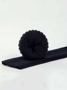 2 Paar Damen Schwarz & Weiß gerippte Schlupfsocken, Vintage Stil, warm & hautfreundlich, geeignet für den täglichen Gebrauch / Fans koreanischer Mode - Beinwärmer - Übersicht 6