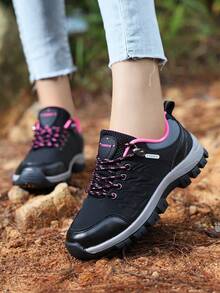 New Fashion Versatile Women Outdoor Hiking Shoes, Traveling Trekking Climbing Shoes, Casual Sports Sneakers - Black - View 11
