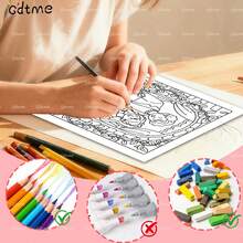 GDTME Brand New Coloring Book: Suitable For Thanksgiving, New Year, Birthday, Back To School And Other Occasions. Can Be Given As A Gift To Family, Friends, Loved Ones And Teenagers. The Inner Pages Are Made Of Thick Pearlescent Paper, With A Size Of 7.9 X 7.9 Inches. - Multicolor - View 6