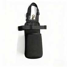 Xxerciz Water Bottle Holder For Horse Saddle, Nylon Water Bottle Carrier Bag With Metal Clip And Handle Strap For English Western Saddles