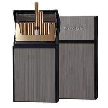 Portable Cigarette Box 20pcs Capacity Cigarette Case Metal Cigar Tobacco Holder Pocket Box