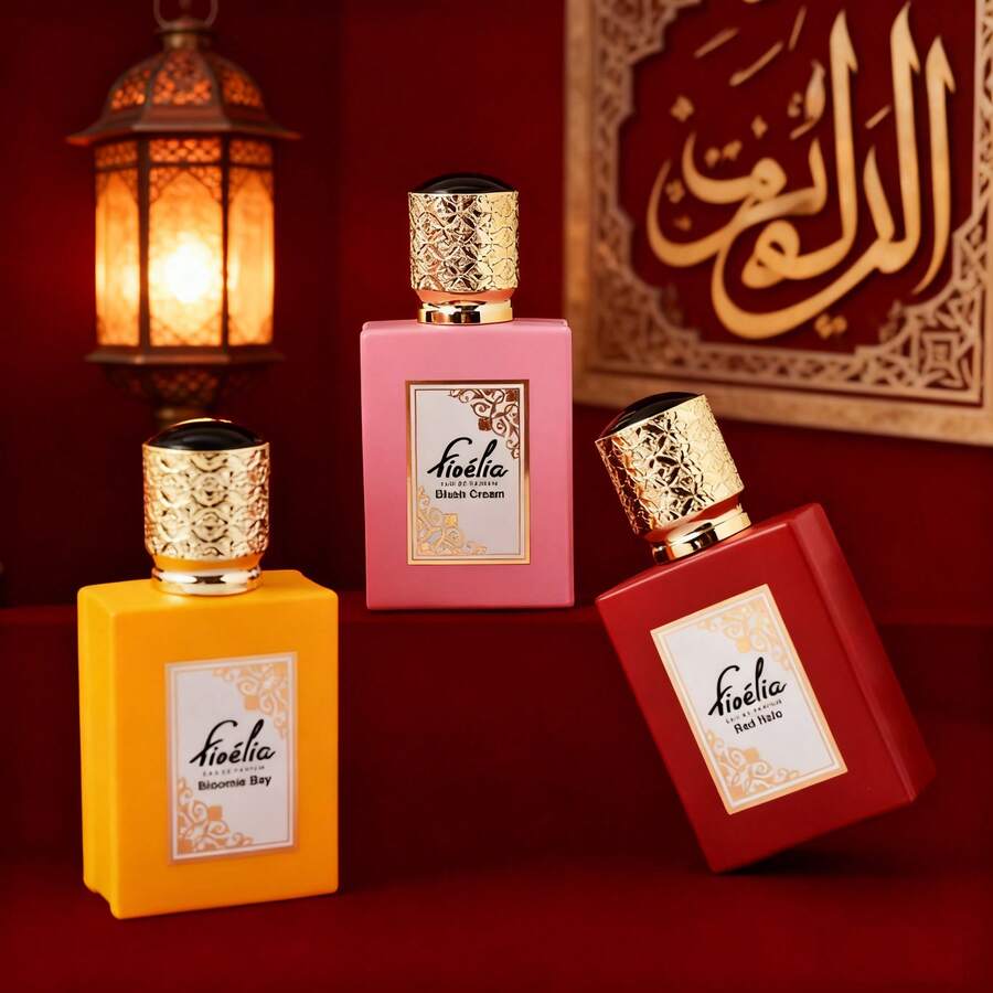 Fioelia Perfume Árabe para Mujer EDP Largo Duración Aroma Seductor 30ml/30ml *2/30ml*3 Árabes para Mujer EDP Perfume Frutal de Vainilla y Fresa Gourmet para Mujer - Colocar - Ver 1
