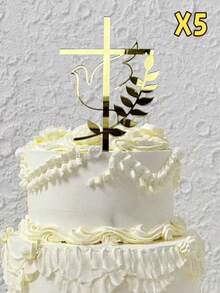 1 pièce Décorations en acrylique, Décorations de gâteau, Décorations de Première Communion et de Baptême, Pour Noël, Pâques, Anniversaire Chrétien, Décorations de Mariage Chrétien, Baptême, Cérémonie de Nomination, Décorations de Gâteau d'Eucharistie, Décorations de Table de Dessert, Décorations de Gâteau, Décorations de Cuisson, Décorations de Fête. - Modèle A - Voir 9