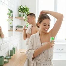 除臭棒，男女通用腋下除臭剂，持久留香，适合公共场合、办公室、派对、节日和礼物 - 綠色 - 查看 2