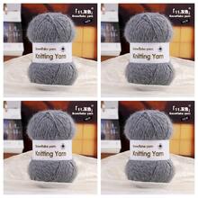 4 Skeins, 400g High Quality Snowflake Yarn, 3mm Knitted & Cashmere Blend Soft Yarn For DIY Sweater, Scarf, Hat Knitting