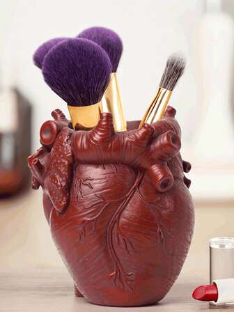 1 pieza Jarrón con forma de corazón, adecuado para decoración de escritorio, estudio, dormitorio, sala de estar, entrada, regalo del Día de San Valentín, decoración del hogar para el Día de San Valentín, arreglo para propuesta, habitación de boda, decoración de boda