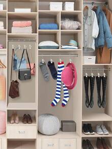 50pcs/30pcs/20pcs/10pcs/1pc 3-Prong Hanging Clips, Windproof Clothes Drying Clips, Multi-Purpose Clips, Rust-Resistant, Strong Grip To Secure Clothes, Suitable For Wardrobe, Pants, Socks, Skirts, Handbags, Towels, Etc.