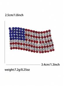 Broches de Lujo Bandera Americana, Halcón y Dama Libertad - Pines de Elementos de EE. UU. para Mujeres Unisex Accesorios de Banquete/ Regalos de Insignias para Fiestas de Amigos - elementos americanos - Ver 4