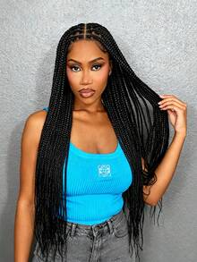 A ANYTIME Synthetic Braided Lace Front Wig , Boxed Braids Lace Wig