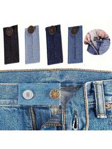 1PC 4 màu Nối cúc quần, Nối cúc quần jean, Nối cạp quần, Điều chỉnh eo co giãn và Nối thắt lưng móc, Nối cúc kim loại, Nối cạp điều chỉnh, Dụng cụ may mặc thực tế, Phù hợp cho nam và nữ Nối cúc quần jean, Lựa chọn quà tặng lý tưởng - Nhiều màu - Xem 3