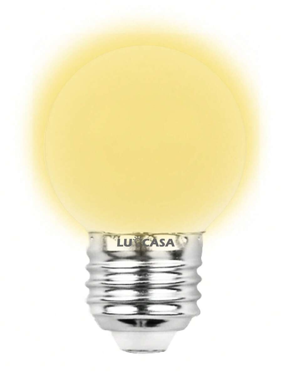 LUCASA Pack 10 Focos Led Mini Bombilla De Colores G45 Base E27 E26, Bombillas LED de colores, foco E27 pequeña, foco LED G45 de 1 W, morado, amarillo, verde, rojo, azul, para recámara, boda, Halloween, fiesta de Navidad, bar, decoración de estado de ánimo, paquete de - CÁLIDA - Ver 1