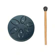 3-Zoll 6-Ton Hohlminidrum, Stahlblattdrum, Trommel aus Kohlenstoffstahl, Regentrommel, Schlaginstrument, geeignet für Anfänger, Trommelspielsachen, Outdoor Regenwaldinstrument, Camping, Meditation oder Yoga, Musik-Erleuchtungsgeschenk - Verschiedenfarbig - Übersicht 8