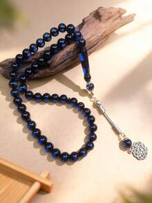 1 pieza Brazalete de resina con patrón de flor de tinta clásico, adecuado para el uso diario de los hombres