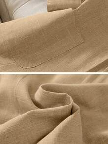 Sleek Single-Button Blazer - Cropped Sleeve Office & Casual Jacket   Tailored Slim-Fit Blazer - Versatile Neutral & Pastel Hue Options   Chic Cropped Sleeve Blazer - Polished One-Button Workwear Essential   Chic Tailored Blazer - Cropped Sleeve Single-Button Jacket (Beige/Blue/Pink) - Màu Khaki - Xem 4