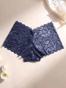 Paquete de 5 bragas de mujer con encaje y parches sexy, tipo hipster, sin costuras y de talle medio, cómodas y suaves para la piel, adecuadas para yoga, deportes y uso diario - Multicolor - Ver 6
