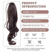 Autumn Winter Braided Curly Claw Clip Wig - High Ponytail Friendly, Easy Daily Wear - Multicolor - View 3