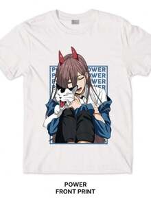 POWER |  T-Shirt Series Singapore 3-5 Days Delivery Front Print Crafter Tee Anime Manga Shirt Kks - Blanco - Ver 1