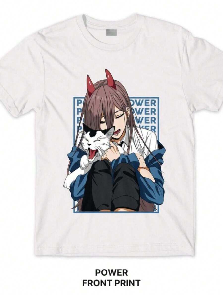 POWER |  T-Shirt Series Singapore 3-5 Days Delivery Front Print Crafter Tee Anime Manga Shirt Kks - Blanco - Ver 1