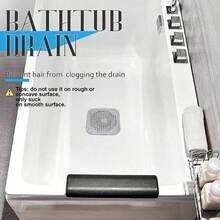 3个装硅胶排水塞垫 - 浴室排水口毛发收集器过滤器 - 灰色 - 查看 5