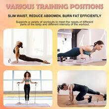 1 Multifunctional Folding Pilates Board, 8-In-1 Set, With Resistance Bands, Home Fitness Equipment, Small Space Storage, Foldable Design, Suitable For Home And Gym Use. - 粉色 - 查看 4