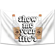 Show Me Your Tito's Flag (60x40in, 150D Poly,Vivid Color) Wall Hanging Tapestry For Dorm Man Cave Store Decor - 彩色 - 查看 2