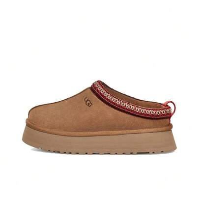  UGG Tazz Fluffy, Soft & Fashionable Toe-Protecting Slippers, Women, Chestnut