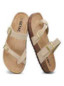 GETAC Women Platforms & Wedge Sandals - Beige - View 3