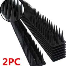 Bird Spikes, Pigeon Detterrent Spikes Outside, Spike To Keep Birds Away, Raccoon Cat Squirrel Detterrent, Plastic Bird Spike For Patio Roof Fence Window Nest, Black - Black - View 13