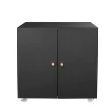 Techigher Printer Stand, Metal Printer Cabinet With Storage, Mobile Printer Table With 2 Door & Wheels, Adjustable File Cabinet For Home Office - Black Large - View 7
