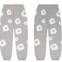 Denim Tears 'Sweatpants 'The Cotton Wreath' Pants Graphic And Drawstring For Unisex Adult - SOLE SERIOUSS, Women's Casual Drawstring With Modern Men Breathable Technology, Versatile Street Style Joggers Suitable For Streetwear, Casual Daily Wear, Weekend Outings, Music Festivals, Social Gatherings And More, Making It A Great Gift For Boyfriends Or Husbands.Sweatpants Sweats Wide For Men Sweat Pants Baggy Sweatpants - 粉色 - 查看 3