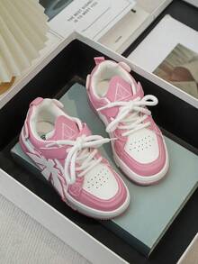 2025 Spring/Autumn Kids' Skate Shoes, New Casual/Sports Shoes, Low-Top Design, Fashionable Children's Shoes, Suitable For All Seasons - Pink - View 6