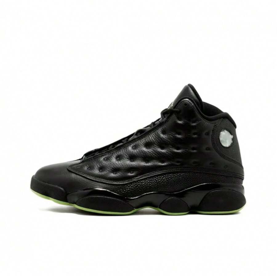 Basketball Shoes Black And White Panda Men's Shoes New Year Navy Blue Obsidian High-Top Sports Shoes - 黑綠 - 查看 1