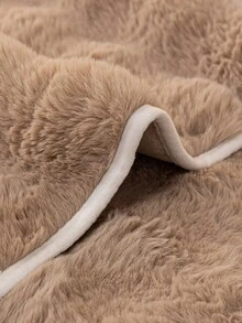 1pc Faux Rabbit Fur Sofa Cover, Warm & Thick Plush Pet Friendly Anti-Slip Sofa Protector For Bedroom, Office, Living Room, Home Decor