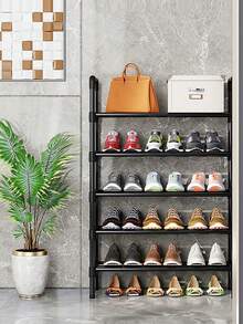 3-Tier Stackable Small Shoe Rack, Entryway, Hallway And Closet Space Saving Shoe Shelf Storage And Organization - Black - View 9