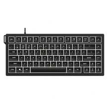 AJAZZ AF82 Wired Keyboard, 75% Compact Layout, 82 Keys Quiet Membrane Keyboard, Minimalist Design, Efficient, Volume Knob, Dual-Stage Adjustable Feet, Includes Wrist Strap