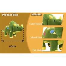 TendenciaPeluche Gigante Triceratops 60cm Dinosaurio De JugueteCalidad premium - Verde - Ver 6