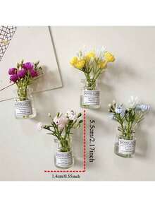 8PCS Mini Vase Magnets - Pod Vase Magnets 2025 All New Cute Mini Fridge Magnets 3D Vase Fun Fridge Accessories Kitchen Decor (Multi-Colored) Holiday Gifts - Multicolor - View 4