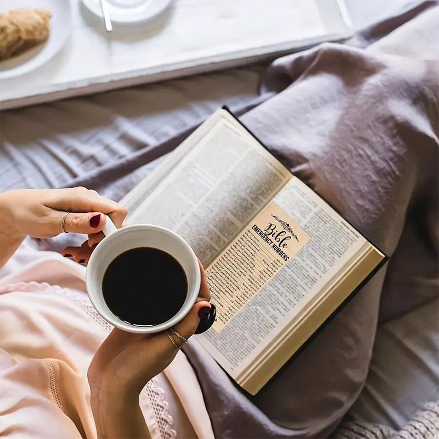 100pcs Brown Paper Bible Verse Bookmarks, Inspirational Emergency Phone Numbers, Church And Sunday School Supplies, Religious Gifts - Single Piece - View 1