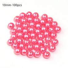 1000/300/500/50/40/30/20/10顆/包 ABS仿珍珠直孔散珠 淡粉色珍珠 3-20mm 用於製作手鍊、耳環、項鍊 DIY - 淺粉色 - 查看 14