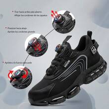 Tenis De Trabajo Zapatos Industrial Trabajo Hombre Con Puntera De Acero Transpirable Mujer Trabajo Zapatos - Negro - Ver 3