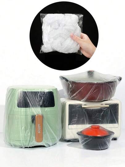 10pcs/Pack Large Transparent Plastic Household Appliance Covers, Suitable For Fans, Rice Cookers, Storage And Dust-Proof (Random Style Delivery),Women's Day,Travel Essentials,Wedding Favours,Y2k,Bedroom,Car Accessories Women,Kitchen Decor,Kitchen Decor,Household Items