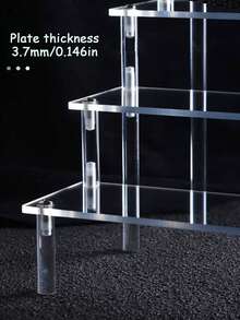1pc Transparent Acrylic Multi-Tier Tiered Display Rack, Versatile Acrylic Tiered Display Stand For Figurines, Perfumes And Cosmetics - Clear - View 8