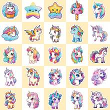 1/20/50 Unicorn Graffiti Stickers Dreamy Gradient Personalized Ultra-Thin Easy To Tear Without Leaving A Trace, Suitable For DIY/ Scrapbook Stickers/DIY All Kinds Of Daily Necessities. - Multicolor - View 1