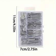 280pcs Assorted Hardware Nails Kit, Steel Picture Hanging & Wood Nails, Wall Nails With Storage Box, 6 Sizes, Smooth Finish, Metal & Plastic, Home Improvement - Multicolor - View 4