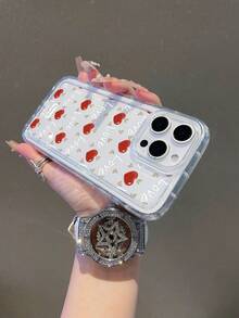 1个心形图案气垫透明防摔手机保护壳，TPU材质，适合作为节日礼物，兼容苹果iPhone XS/XS Max/XR/11/12/13/14/15/16 Pro/17 Air/Pro Max/14/15/16 Plus，男女通用，也适用于三星手机。 - 彩色 - 查看 8