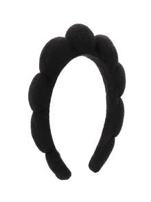 女士多色泡泡头带，可爱毛绒球面部头巾，柔软毛巾布SPA头带，适用于化妆、洗脸、护肤等日常护理 - 彩色 - 查看 6